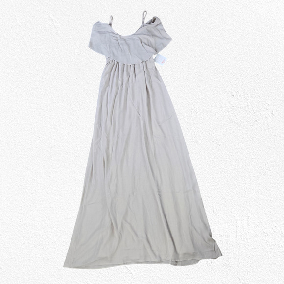 Show Me Your Mumu Beige Tan Caitlin Ruffle Maxi Bridesmaid Formal Dress Size XS - Picture 1 of 12